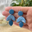 Triple feuille bleu