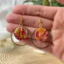 Marbré orange Ronde 