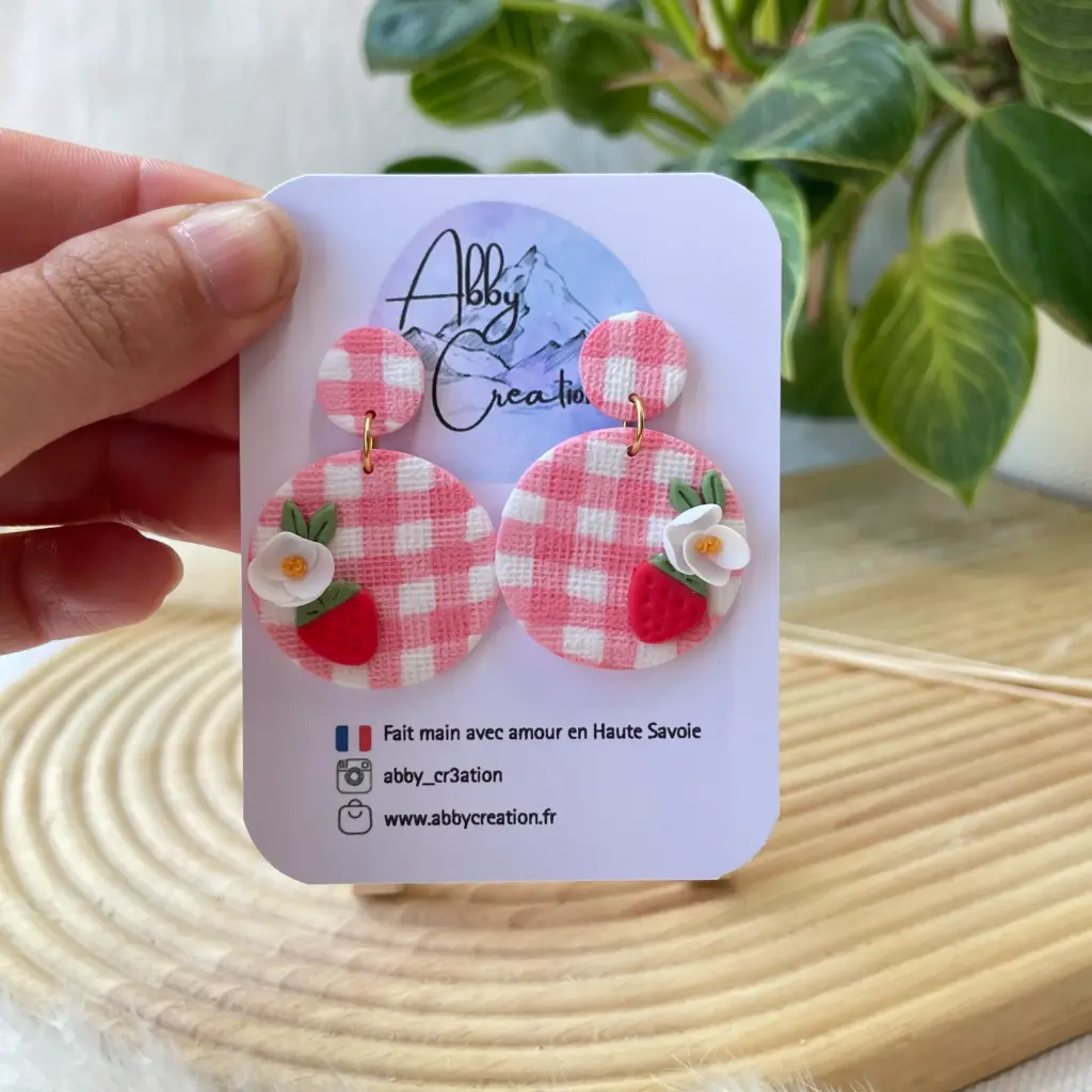 Jardin Sucré : Vichy Rose Fraise 