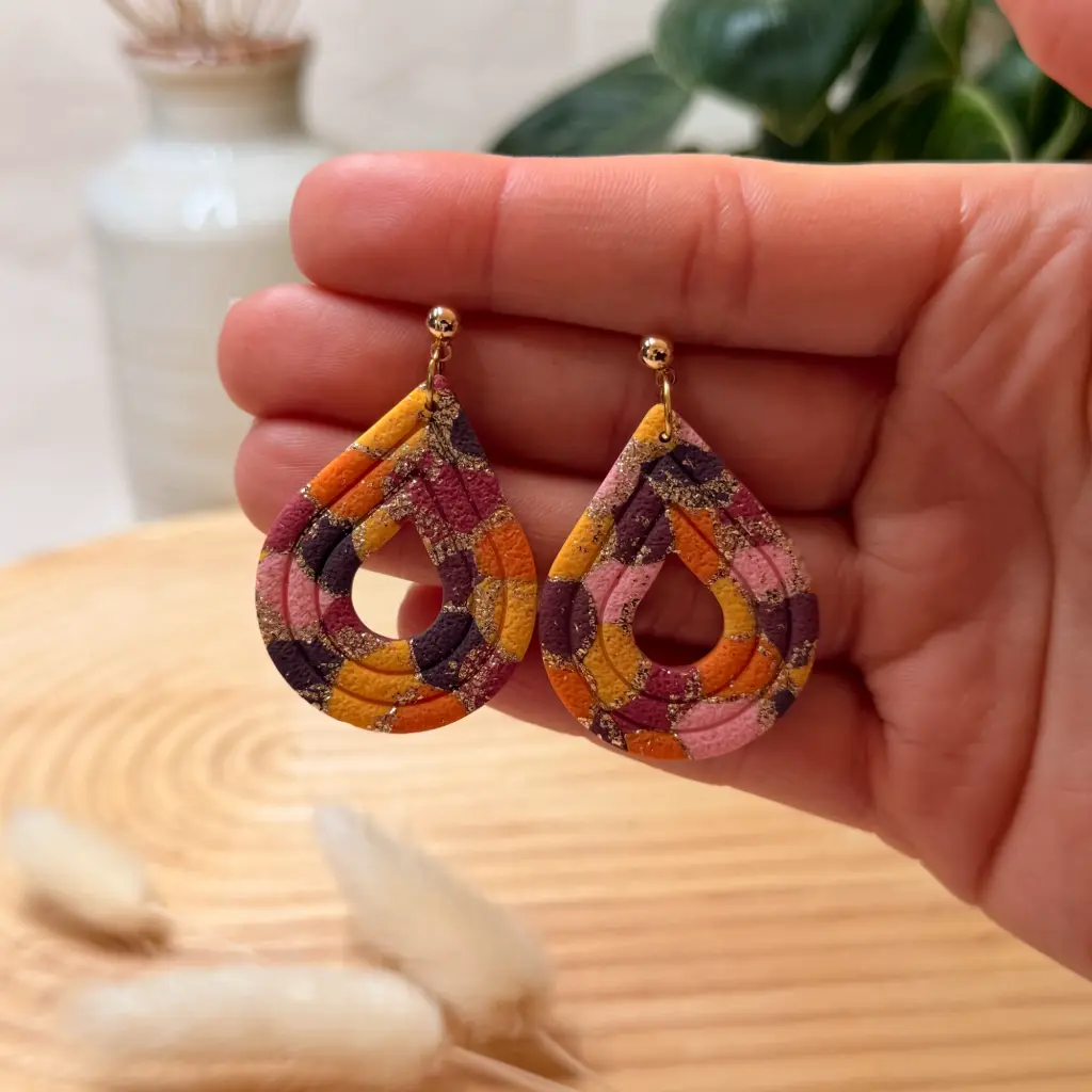 Marbré Orange Violet : les Lya 