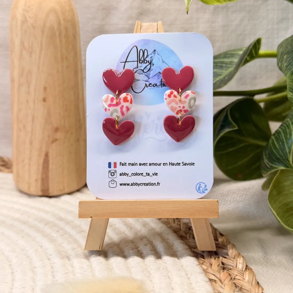 Léopard Multicolore : Les Triples Coeurs 