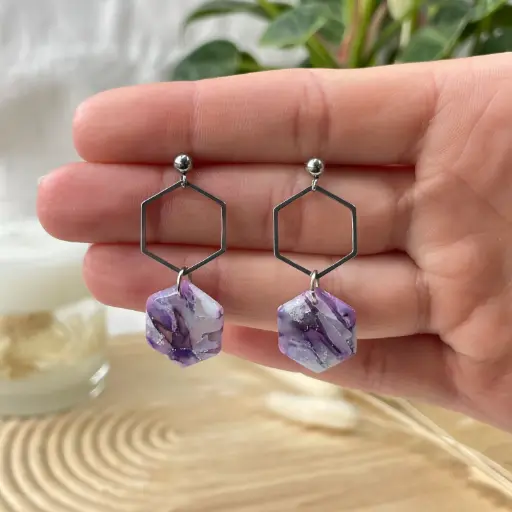 Hexagone violet 