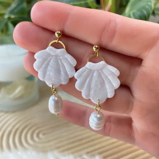 Eté : Coquillage et perle d'eau douce