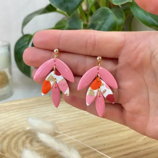 Orange Prune et Or : Les Triple Feuilles 