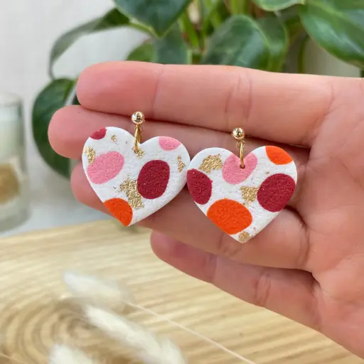 Orange Prune et Or : Les Coeurs 