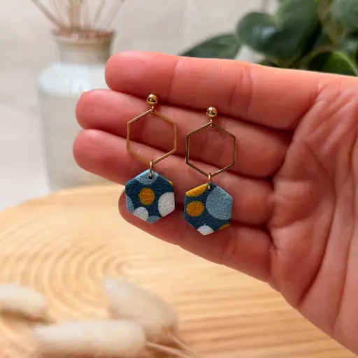 Bleu Tacheté : les Hexagones