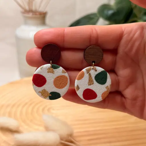 Terrazzo Vert Rouge : Les Rondes