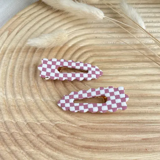 Barrette Carreau Violet